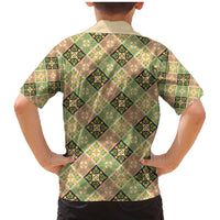 Seamless Pattern Puakenikeni and Kalo Family Matching Mermaid Dress and Hawaiian Shirt LT9 - Polynesian Pride