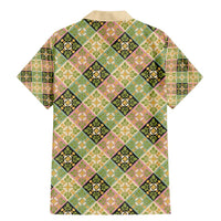Seamless Pattern Puakenikeni and Kalo Family Matching Mermaid Dress and Hawaiian Shirt LT9 - Polynesian Pride