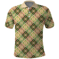 Seamless Pattern Puakenikeni and Kalo Polo Shirt - Polynesian Pride