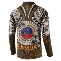 Samoa Warrior Button Sweatshirt The Mighty Samoan Warrior Spirit