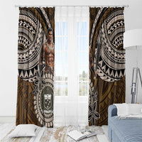 Samoa Warrior Window Curtain The Mighty Samoan Warrior Spirit