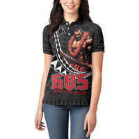 Samoan Pride Polynesian Tribal Warrior Women Polo Shirt 685 Samoa Mo Samoa