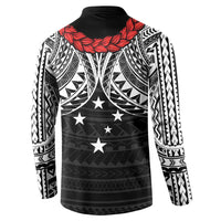 Samoan Tanoa Kava Bowl Ula Fala Button Sweatshirt Polynesian Tribal Vibe