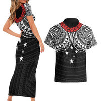 Samoan Tanoa Kava Bowl Ula Fala Couples Matching Short Sleeve Bodycon Dress and Hawaiian Shirt Polynesian Tribal Vibe LT9 - Polynesian Pride