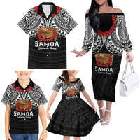 Samoan Tanoa Kava Bowl Ula Fala Family Matching Off The Shoulder Long Sleeve Dress and Hawaiian Shirt Polynesian Tribal Vibe LT9 - Polynesian Pride