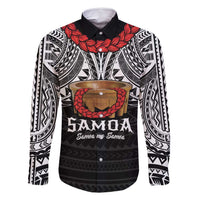 Samoan Tanoa Kava Bowl Ula Fala Family Matching Off Shoulder Short Dress and Hawaiian Shirt Polynesian Tribal Vibe LT9 Dad's Shirt - Long Sleeve Brown - Polynesian Pride