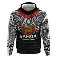 Samoan Tanoa Kava Bowl Ula Fala Zip Hoodie Polynesian Tribal Vibe