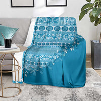 Fiji Marau na Kerisimasi Blanket Aqua Tagimoucia Tapa Masi Tribal - Polynesian Pride