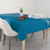 Fiji Marau na Kerisimasi Tablecloth Aqua Tagimoucia Tapa Masi Tribal LT9 - Polynesian Pride