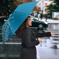 Fiji Marau na Kerisimasi Umbrella Aqua Tagimoucia Tapa Masi Tribal - Polynesian Pride