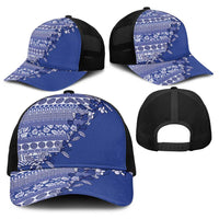 Fiji Marau na Kerisimasi Baseball Net Cap Blue Tagimoucia Tapa Masi Tribal - Polynesian Pride