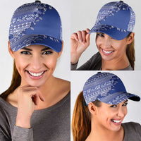 Fiji Marau na Kerisimasi Classic Cap Blue Tagimoucia Tapa Masi Tribal - Polynesian Pride