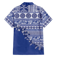 Fiji Marau na Kerisimasi Hawaiian Shirt Blue Tagimoucia Tapa Masi Tribal - Polynesian Pride