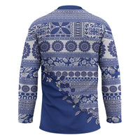 Fiji Marau na Kerisimasi Hockey Jersey Blue Tagimoucia Tapa Masi Tribal - Polynesian Pride