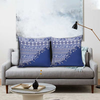 Fiji Marau na Kerisimasi Pillow Cover Blue Tagimoucia Tapa Masi Tribal - Polynesian Pride