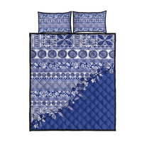 Fiji Marau na Kerisimasi Quilt Bed Set Blue Tagimoucia Tapa Masi Tribal LT9 - Polynesian Pride