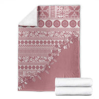 Fiji Marau na Kerisimasi Blanket Dusty Rose Tagimoucia Tapa Masi Tribal LT9 - Polynesian Pride