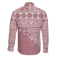 Fiji Marau na Kerisimasi Family Matching Mermaid Dress and Hawaiian Shirt Dusty Rose Tagimoucia Tapa Masi Tribal LT9 - Polynesian Pride