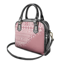 Fiji Marau na Kerisimasi Shoulder Handbag Dusty Rose Tagimoucia Tapa Masi Tribal - Polynesian Pride