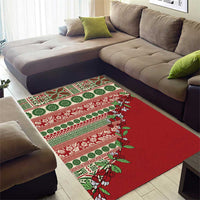 Fiji Marau na Kerisimasi Area Rug Red Tagimoucia Tapa Masi Tribal LT9 - Polynesian Pride