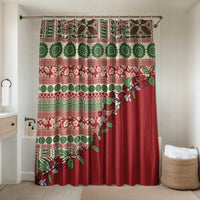 Fiji Marau na Kerisimasi Bathroom Set Red Tagimoucia Tapa Masi Tribal - Polynesian Pride