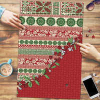 Fiji Marau na Kerisimasi Puzzle Red Tagimoucia Tapa Masi Tribal LT9 Red - Polynesian Pride