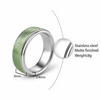 Fiji Marau na Kerisimasi Classic Ring Sage Green Tagimoucia Tapa Masi Tribal LT9 - Polynesian Pride