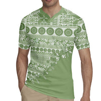 Fiji Marau na Kerisimasi Rugby Jersey Sage Green Tagimoucia Tapa Masi Tribal - Polynesian Pride