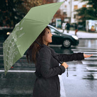 Fiji Marau na Kerisimasi Umbrella Sage Green Tagimoucia Tapa Masi Tribal - Polynesian Pride