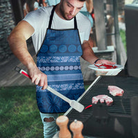 Fiji Marau na Kerisimasi Apron Blue Tapa Masi Inspired Christmas - Polynesian Pride