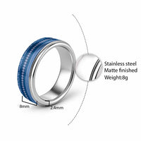 Fiji Marau na Kerisimasi Classic Ring Blue Tapa Masi Inspired Christmas - Polynesian Pride