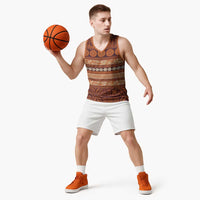 Fiji Marau na Kerisimasi Basketball Jersey Gold Tapa Masi Inspired Christmas - Polynesian Pride