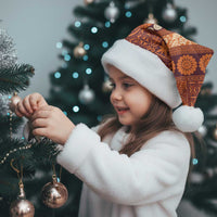 Fiji Marau na Kerisimasi Christmas Santa Hat Gold Tapa Masi Inspired Christmas - Polynesian Pride