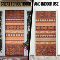 Fiji Marau na Kerisimasi Door Cover Gold Tapa Masi Inspired Christmas - Polynesian Pride
