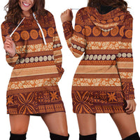 Fiji Marau na Kerisimasi Hoodie Dress Gold Tapa Masi Inspired Christmas LT9 - Polynesian Pride