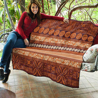 Fiji Marau na Kerisimasi Quilt Gold Tapa Masi Inspired Christmas - Polynesian Pride