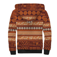 Fiji Marau na Kerisimasi Sherpa Hoodie Gold Tapa Masi Inspired Christmas LT9 - Polynesian Pride