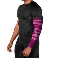 Fiji Marau na Kerisimasi Arm Sleeves Pink Tapa Masi Inspired Christmas - Polynesian Pride