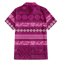 Fiji Marau na Kerisimasi Family Matching Mermaid Dress and Hawaiian Shirt Pink Tapa Masi Inspired Christmas LT9 - Polynesian Pride