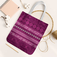 Fiji Marau na Kerisimasi Tote Bag Pink Tapa Masi Inspired Christmas - Polynesian Pride