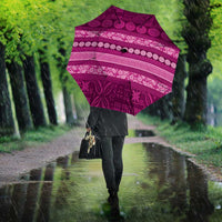 Fiji Marau na Kerisimasi Umbrella Pink Tapa Masi Inspired Christmas LT9 - Polynesian Pride