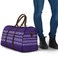 Fiji Marau na Kerisimasi Travel Bag Purple Tapa Masi Inspired Christmas - Polynesian Pride
