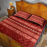 Fiji Marau na Kerisimasi Quilt Bed Set Red Tapa Masi Inspired Christmas LT9 - Polynesian Pride