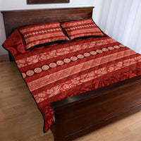 Fiji Marau na Kerisimasi Quilt Bed Set Red Tapa Masi Inspired Christmas LT9 - Polynesian Pride