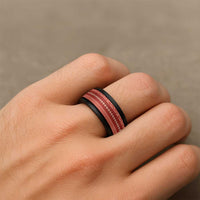 Fiji Marau na Kerisimasi Spinner Ring Red Tapa Masi Inspired Christmas - Polynesian Pride