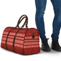 Fiji Marau na Kerisimasi Travel Bag Red Tapa Masi Inspired Christmas - Polynesian Pride