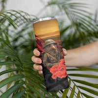 Maori Kiwi Soldier Fern Tattoo ANZAC Day Skinny Tumbler Lest We Forget LT9 - Polynesian Pride
