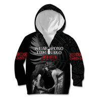 New Zealand Mother's Day Kid Hoodie Maori Hongi Aroha Ahau Ki A Koe Mama LT9 Zip Hoodie Black - Polynesian Pride