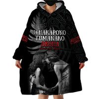 New Zealand Mother's Day Wearable Blanket Hoodie Maori Hongi Aroha Ahau Ki A Koe Mama LT9 - Polynesian Pride
