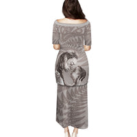 New Zealand Mother's Day Family Matching Puletasi and Hawaiian Shirt Maori Mo Toku Mama Silver Fern LT9 - Polynesian Pride
